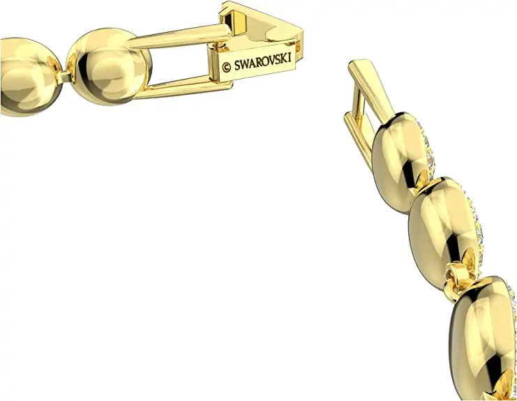 Guld armbånd med funklende Swarovski krystaller, Luksuriøs gaveidé, Angelic - Image 3