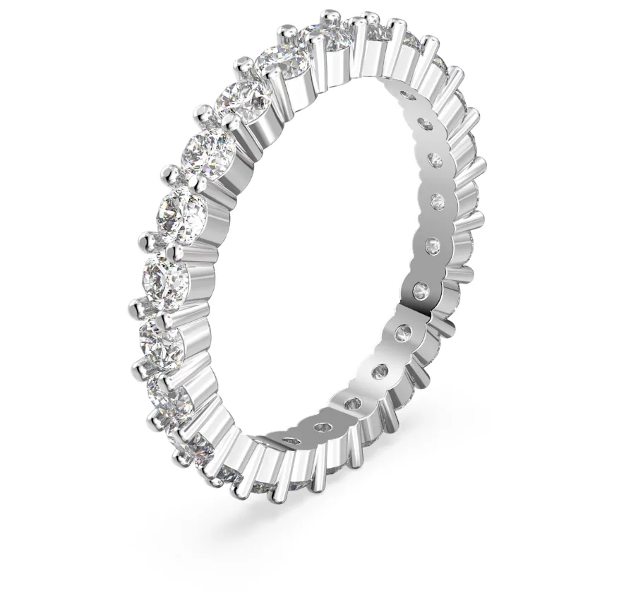 Hvide rhodinerede ringe med Swarovski krystaller, Swarovski Constella - Image 2