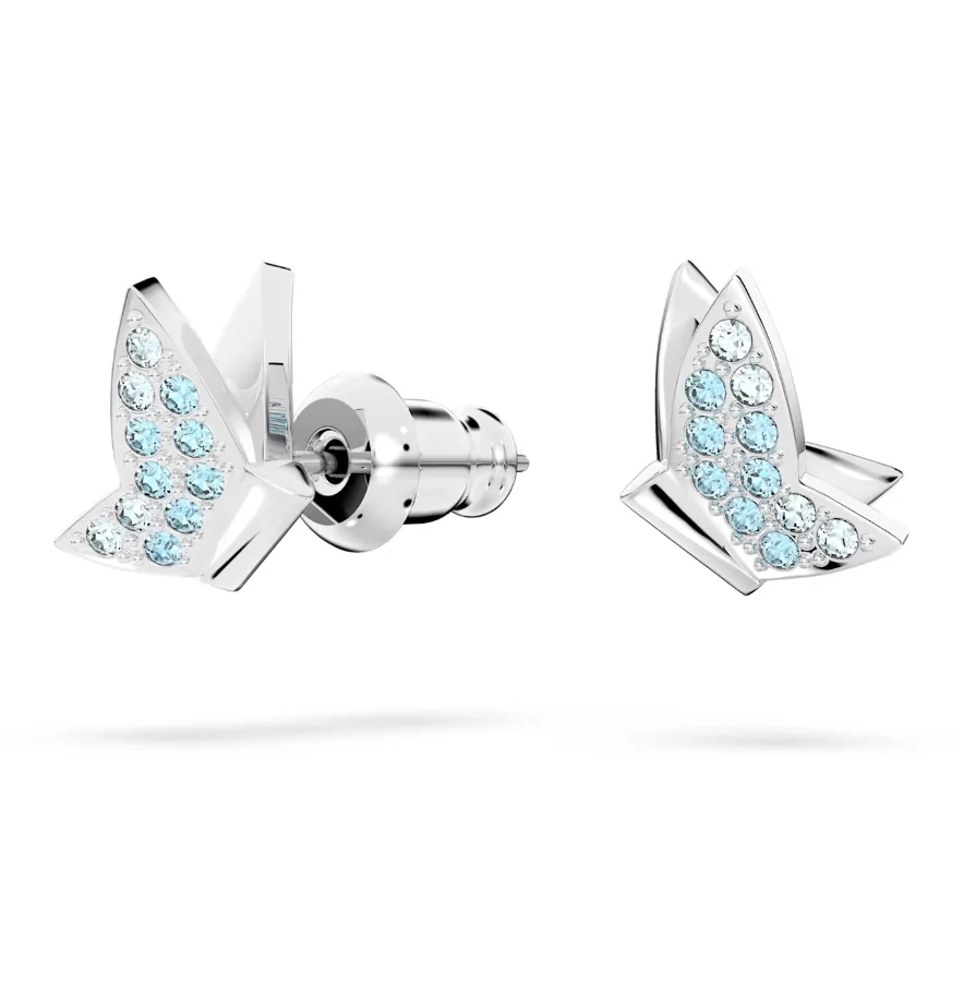 Sommerfugl ørering med blå krystaller, Swarovski - Image 2