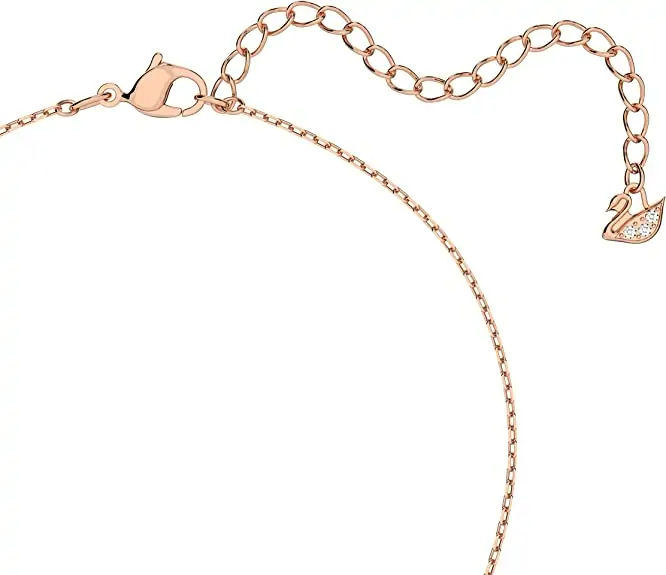 Halskæde og øreringe med funklende Swarovski krystaller, Roséguld, Luksuriøs gaveidé, Smykkesæt - Image 3