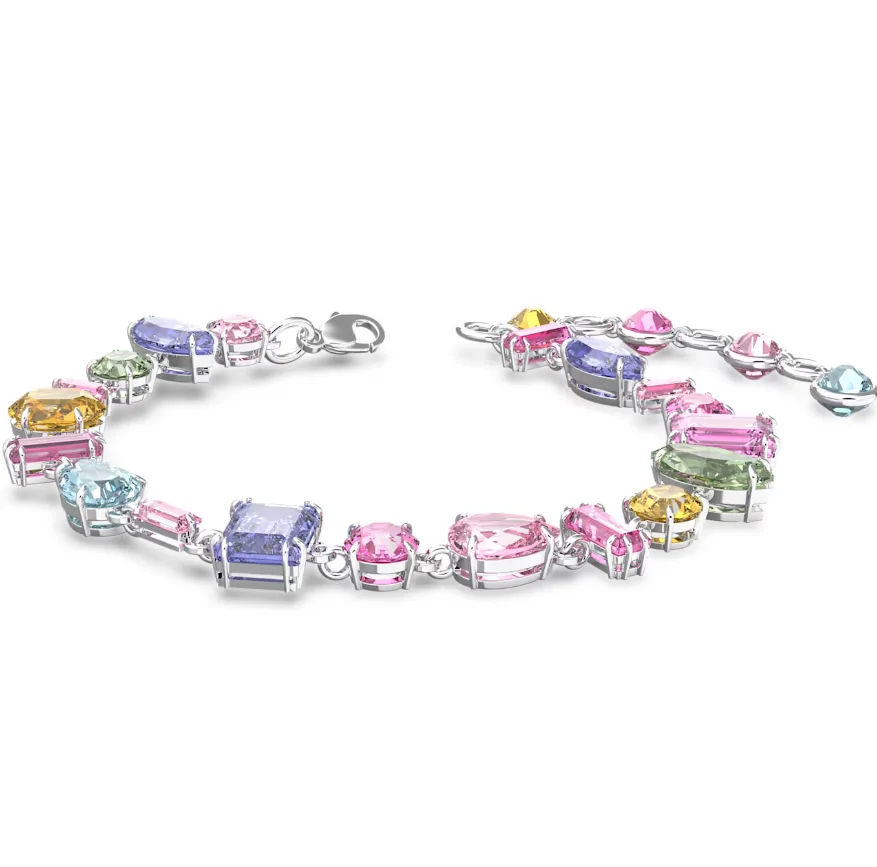 Flerfarvet armbånd med funklende krystaller, Swarovski Gema - Image 2