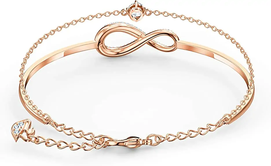 Swarovski Infinity armbånd, rosa guld, Gaveidé - Image 3