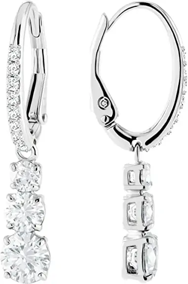 Øreringe med funklende Swarovski krystaller, Luksuriøs gaveidé, Attract Trilogy - Image 2