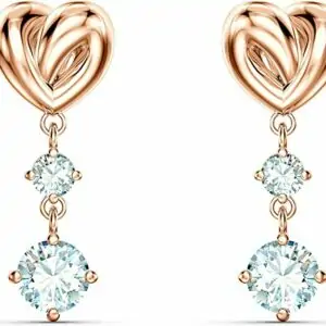 Roséguld øreringe med krystaller, Luksuriøs gaveidé, Swarovski Kollektion Lifelong Bow