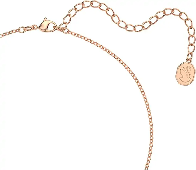 Roseforgyldt halskæde og øreringe med Swarovski krystaller, Swarovski Millenia - Image 3