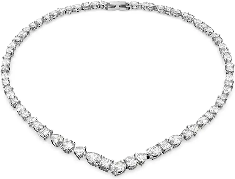 Smykkesæt med halskæde & øreringe, Swarovski Tennis Dlx Mixed Cut Set - Image 2