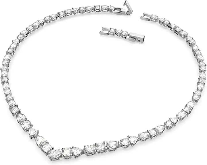 Smykkesæt med halskæde & øreringe, Swarovski Tennis Dlx Mixed Cut Set - Image 3