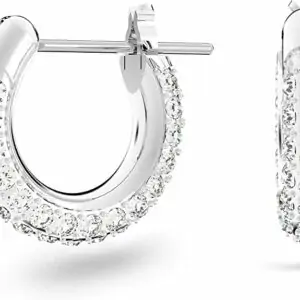 Øreringe med funklende Swarovski krystaller, Luksuriøs gaveidé, Rhodium-belagt