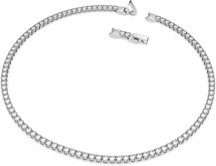 Smykkesæt med halskæde & øreringe, Swarovski Tennis Dlx - Image 2
