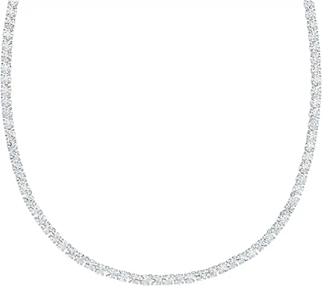 Smykkesæt med halskæde & øreringe, Swarovski Tennis Dlx - Image 3