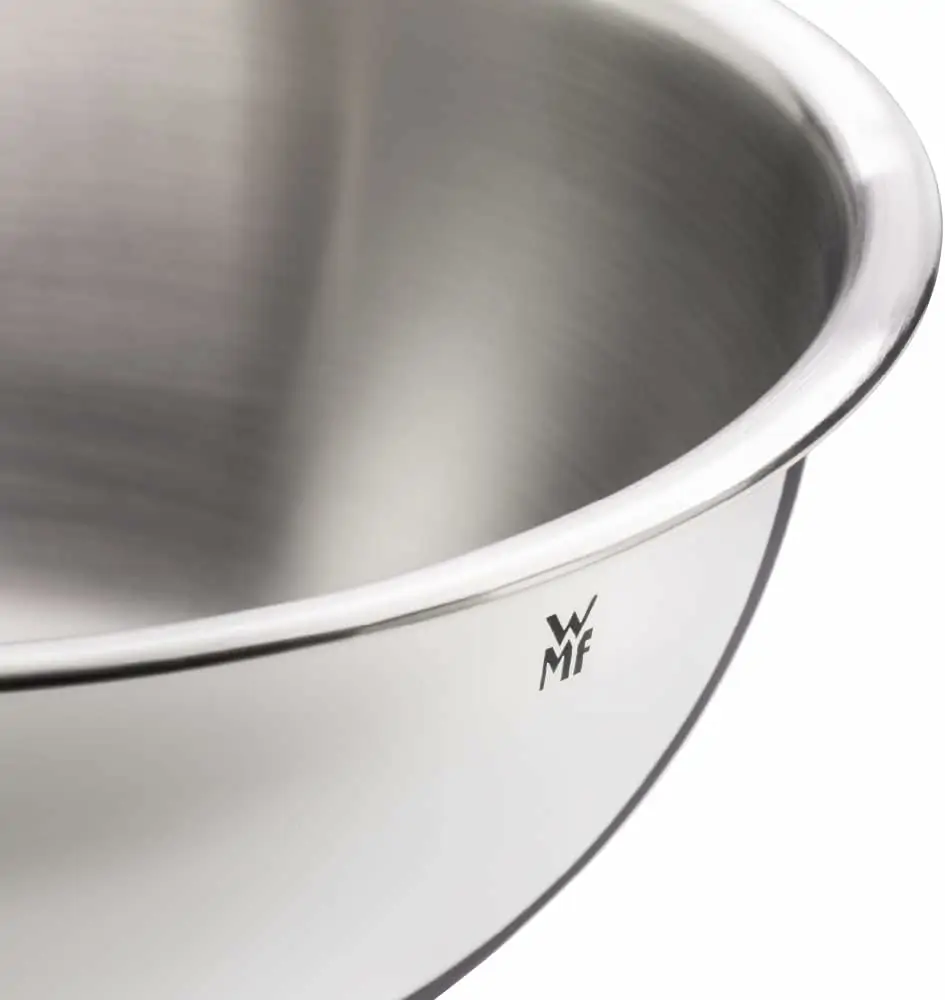 WMF Gourmet skål sæt til køkken 4-delt rustfrit stål Cromargan multifunktionel røreskål, salatskål, serveringsskål, stabelbar - Image 4