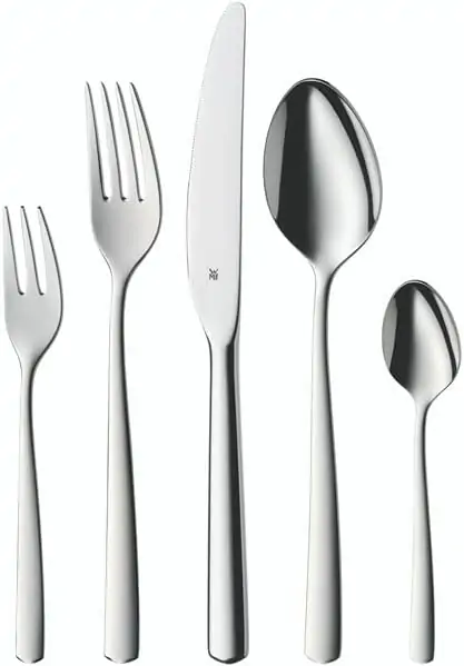 WMF Boston bestiksæt 12 personer, bestik 60 dele, monoblokkniv, Cromargan rustfrit stål poleret, skinnende, tåler opvaskemaskine - Image 2