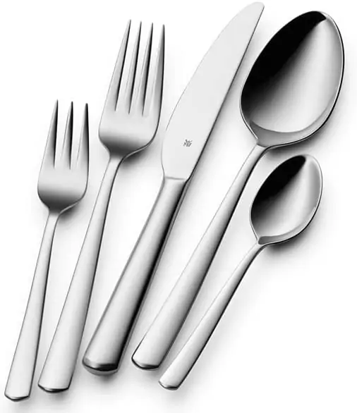 WMF Boston bestiksæt 12 personer, bestik 60 dele, monoblokkniv, Cromargan rustfrit stål poleret, skinnende, tåler opvaskemaskine