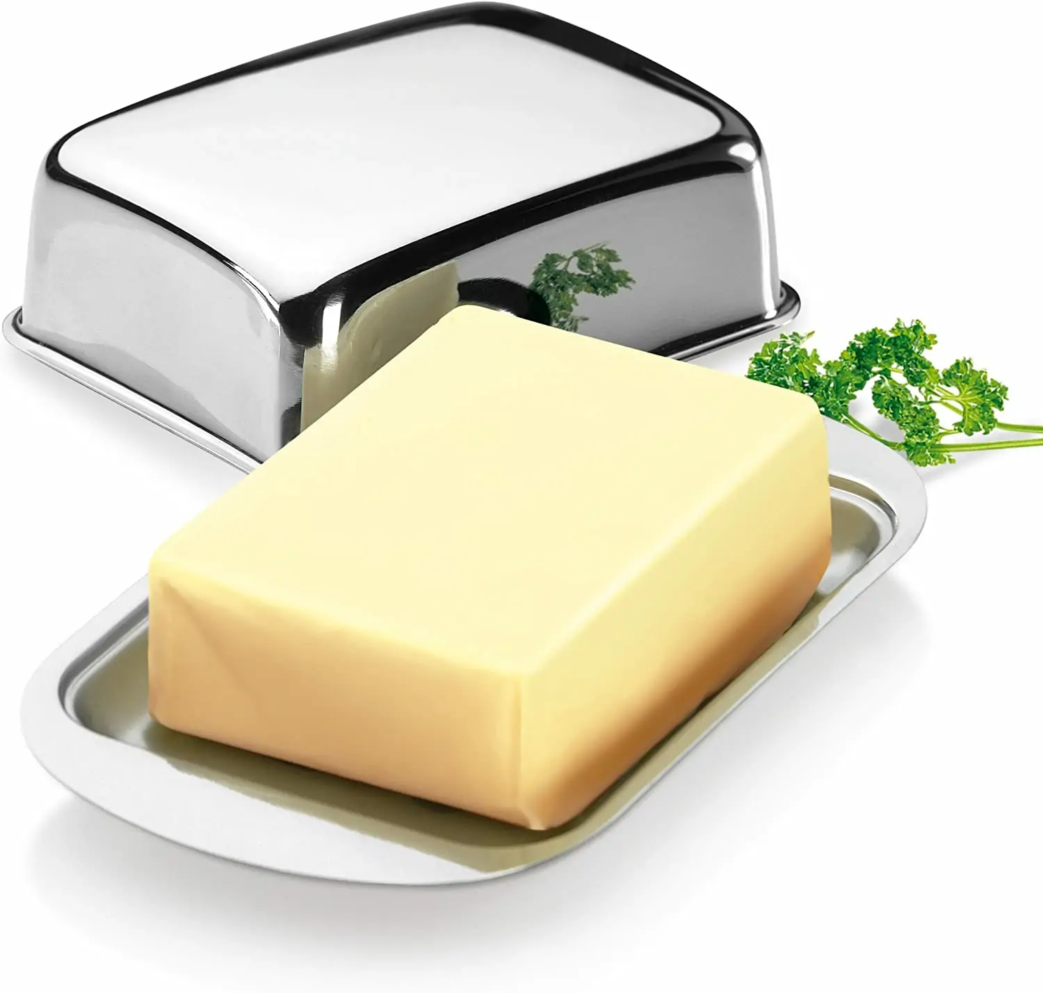 Smørfad i rustfrit stål til 250 g smør - Image 2