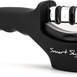 Knivsliber - Professionel manuel knivsliber med 3 niveauer - Ergonomisk design - Sort/krom design
