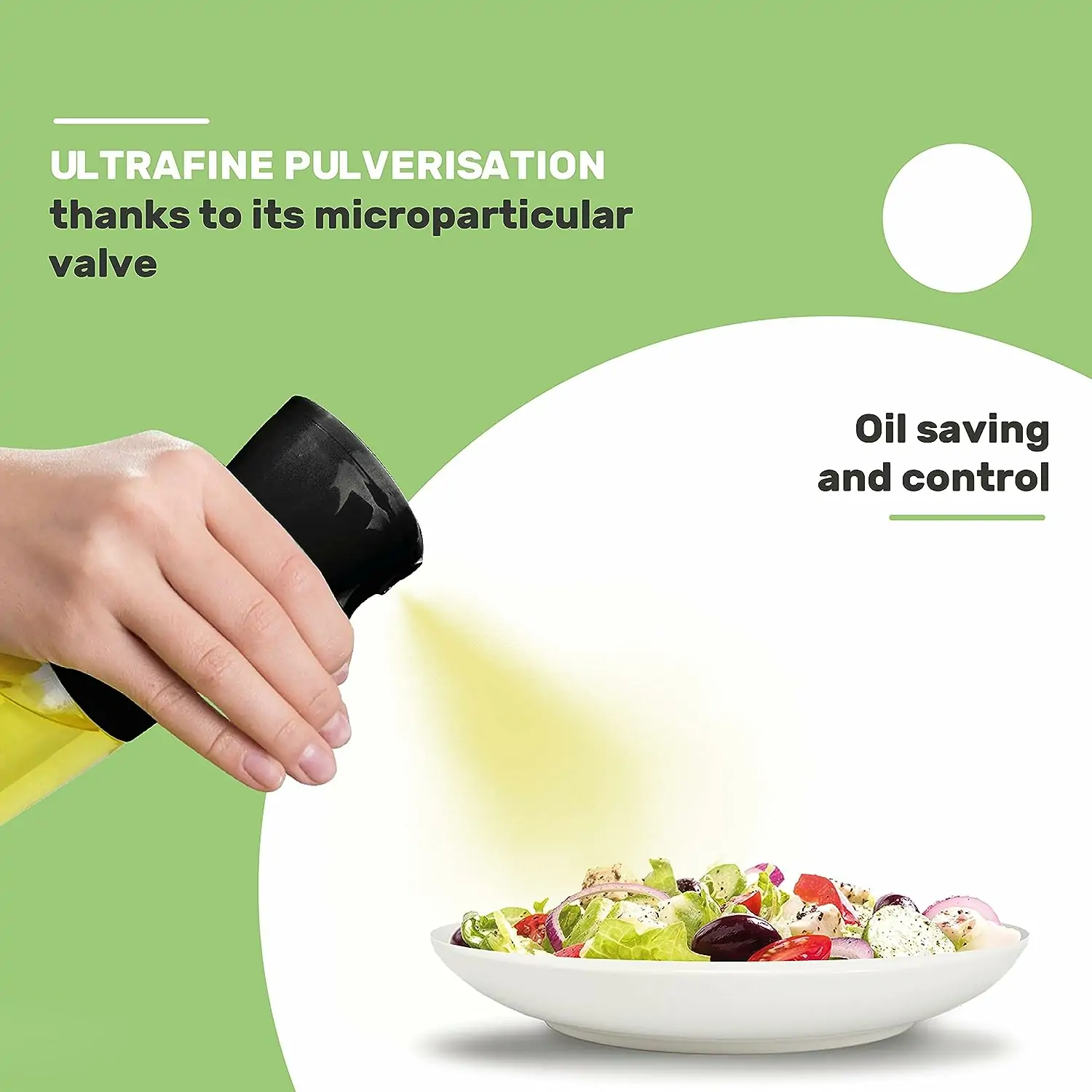 Oliesprøjte, Oliesprayflaske, Oliedispenser til madolie og eddikesprøjte. Madlavningsspray til olie og citron, plastik - Image 2
