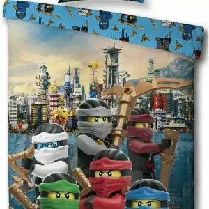 Lego Ninjago Sengetøj 135x200 cm + 80x80 cm pudebetræk · 100% Bomuld · Børnesengetøj