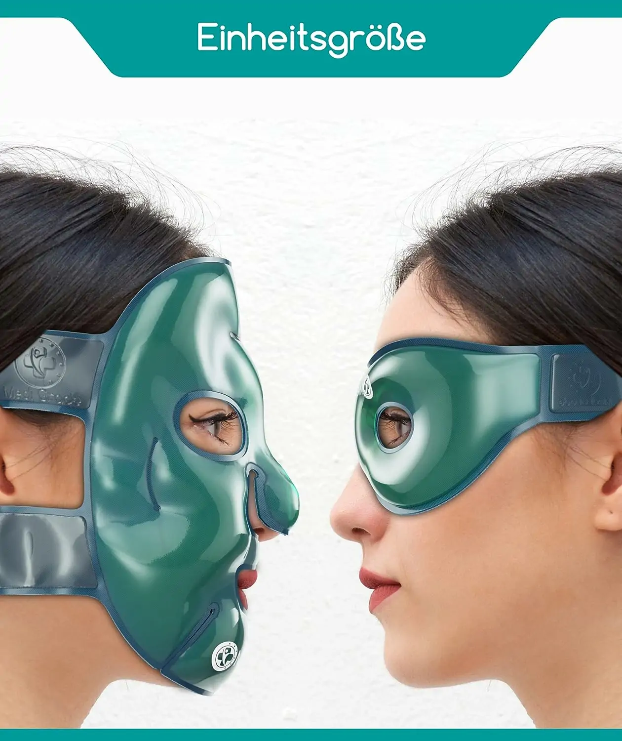 Ansigtsmaske, Skønheds- og kølende øjenpuder - Sikker ansigtsmaske med gelteknologi fra Medi Grade, ansigt, øjne, fjernelse af mørke rande, køletaske inkluderet, reducerer hævelse, mørke rande - Image 2