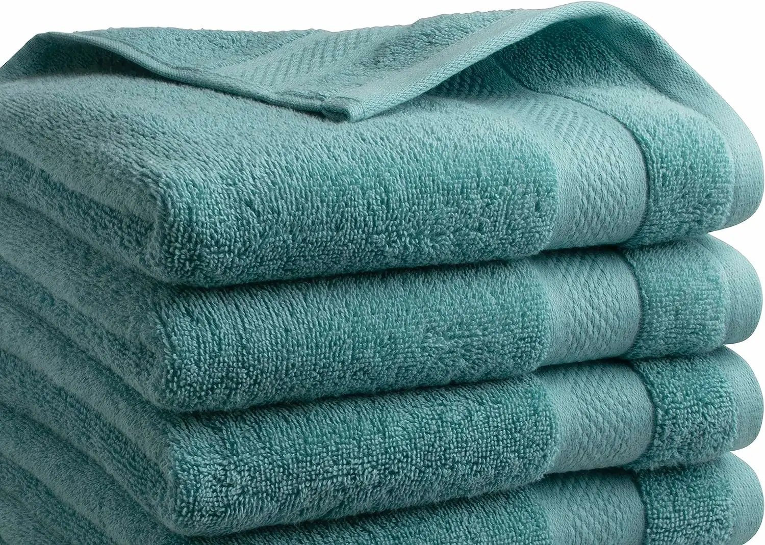 Håndklædesæt - 15 dele - 500 g/m² - 100% bomuld - Hotel kvalitet - Absorberende - OEKO-TEX certificeret - Denim blå - Image 2