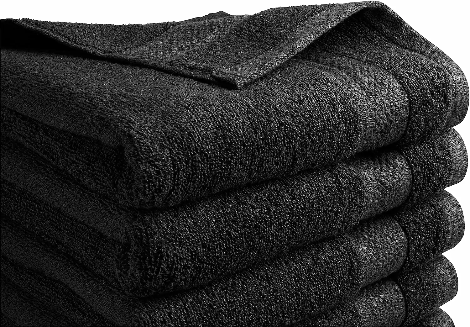 Badehåndklæde 70 x 140 cm, 100% bomuld, 500 g/m², blødt, OEKO-TEX certificeret, 6 stk., sort - Image 2
