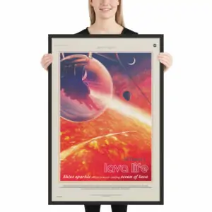 NASA Plakat - Fascinerende 55 Cancri e, Indrammet i elegant sort ramme, 61 x 92