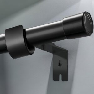 Gardinstang 90-175 cm, Ø 25 mm, sort