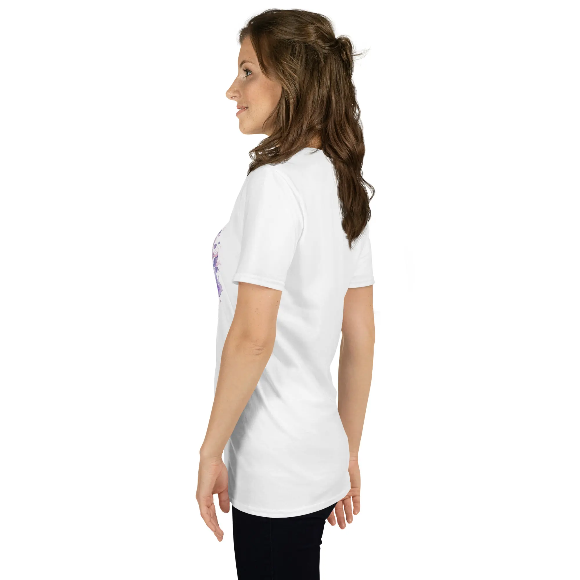 T-shirt med Smuk Sommerfugl Design – Flyv Fri, 100% bomuld, hvid, s, m, l, xl, 2xl, 3xl - Image 2