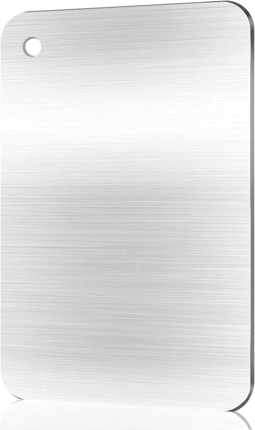 Skærebræt i rustfrit stål – 29x20 cm, dobbeltsidet til frugt og grøntsager - Image 4