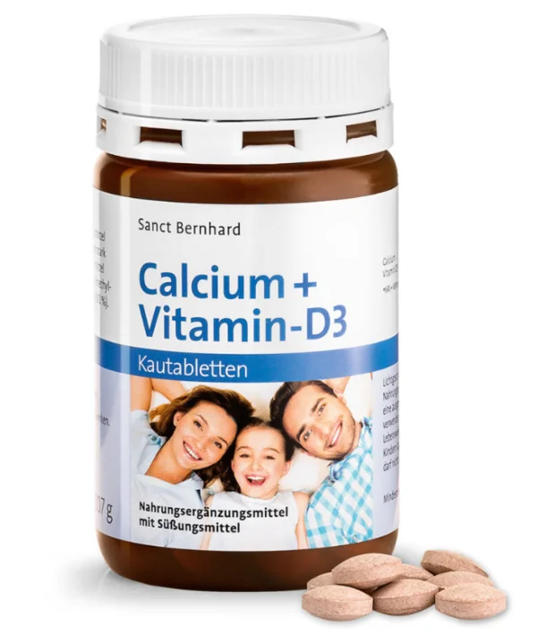 Calcium + Vitamin D3 Tyggetabletter – Støtter knoglesundhed