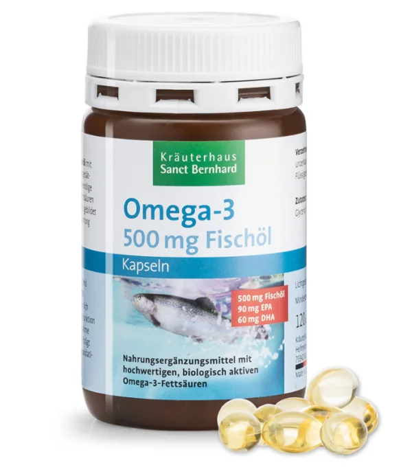 Omega-3 Fiskeolie kapsler 500 mg – Naturlig hjælp til hjertet
