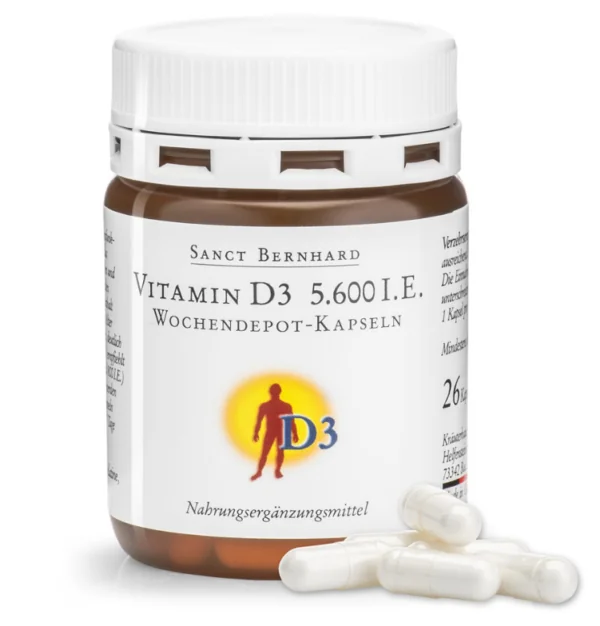 Vitamin D3 5.600 I.E. Depot kapsler – Ugentlig dækning med én kapsel