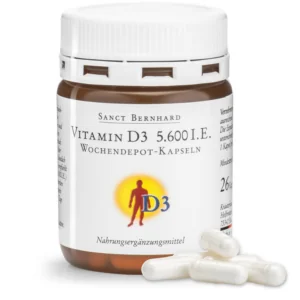 Vitamin D3 5.600 IE ugentlige depotkapsler - D-vitamin, "solskinsvitaminet", afgørende for mange livsfunktioner