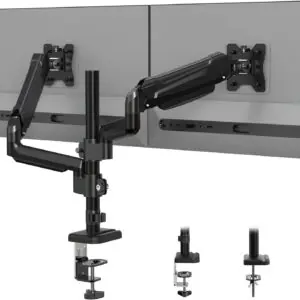 Ergonomisk Monitorarm til 2 Skærme (13-32") – Justerbar Højde, Tilt og Rotation, Op til 9 kg pr. Arm