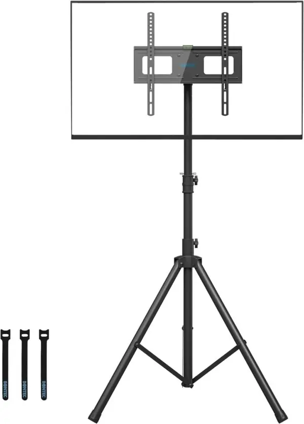 TV Gulvstander – Højdejusterbar Drejbar TV Stand for 32-60” Flad & Buet TV, Op til 45 kg, Max. VESA 400 x 400 mm