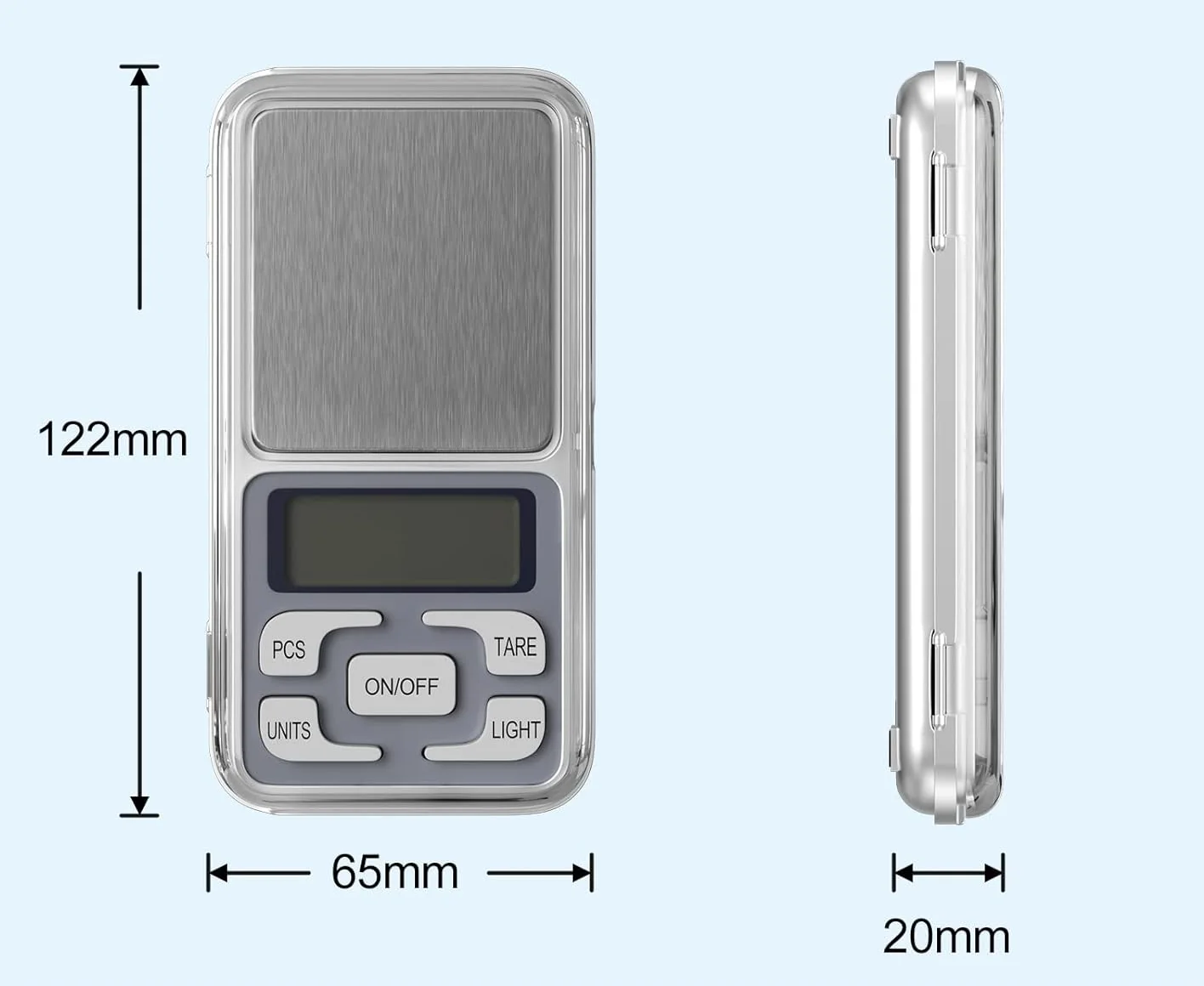 Professionel Lommevægt med LCD Display – 0,01-500 g Præcision til mad, smykker og medicin - Image 2
