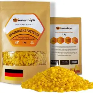 100% Ren Bivoks Pastiller (1 kg) – Naturlig Bivoks til Lys, Sæbe & Hudpleje