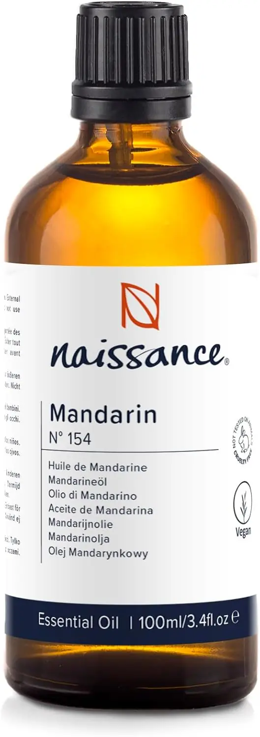 Mandarinolie – 100% Ren Koldpresset Æterisk Olie (100 ml) | Opfriskende & Afslappende