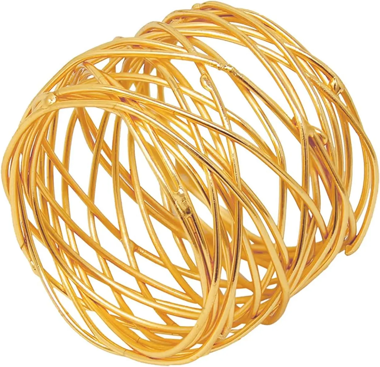 Servietringe i guld – 8 stk. Håndlavede ringe til borddækning og fest - Image 6