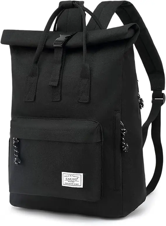 Laptop Rygsæk 15,6" – Vandtæt daypack til skole, rejse og fritid, sort