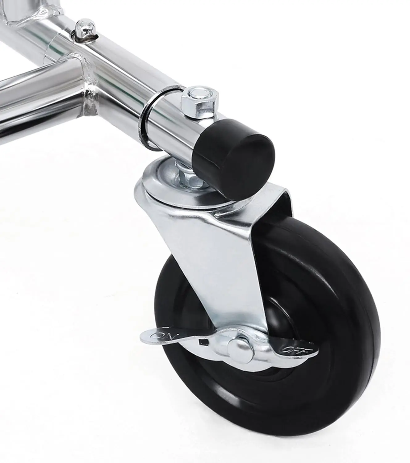 Heavy Duty tøjstativ i krom – op til 110 kg belastning – justerbar længde 129–169 cm - Image 2
