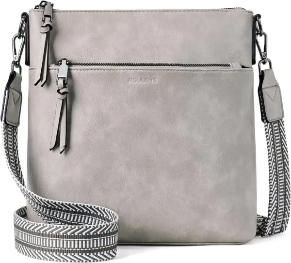 Medium skuldertaske til kvinder – Vegansk læder – Crossbody med RFID og justerbar rem