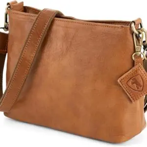 Vintage Marbella skuldertaske i læder – Brun crossbody taske til kvinder