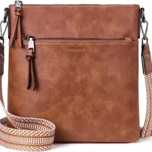 Medium skuldertaske til kvinder – Vegansk læder – Crossbody med RFID og justerbar rem
