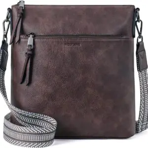 Medium skuldertaske til kvinder – Vegansk læder – Crossbody med RFID og justerbar rem