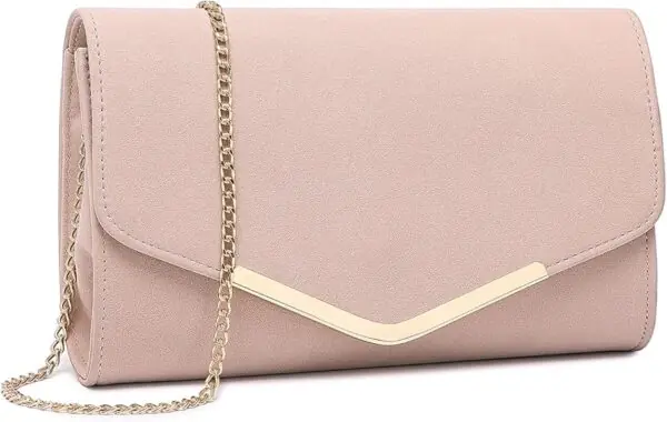Elegant kuvert taske med aftagelig kæde – Festtaske til kvinder, pink